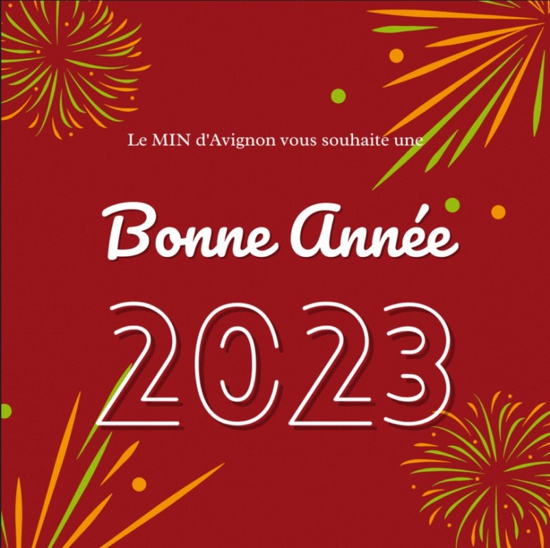 Toute l’équipe du MIN d’Avignon vous souhaite une  BONNE ANNÉE 2023 ✨